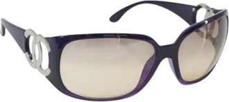 Chanel Pre-owned Accessories, female, Purple, Size: ONE SIZE Pre-owned Plastic Sunglasses