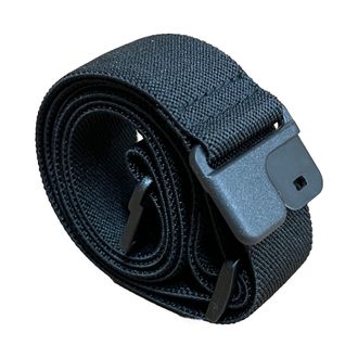 Invisibelt Mens Stretch Performance Belt - Lightweight Elastic Adjustable Flat Non-Metal Travel Friendly Buckle, Black