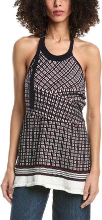 3.1 Phillip Lim Plaid Jacquard Back-Tie Halter Top