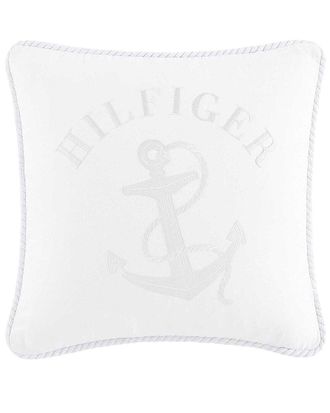 Tommy Hilfiger Anchor With Rope Cotton Canvas Decorative Pillow