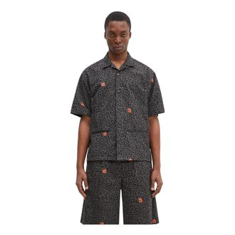 Undercover Shirt - Heren - Korte mouwen Overhemden - Grijs - M - Polyester - Overhemden