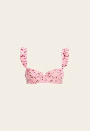 Agua Bendita Kiwi Playa Bikini Top in Pink at Nordstrom, Size X-Small