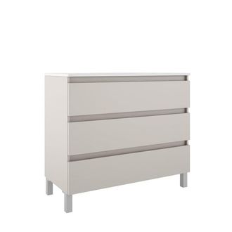 Saniclass Chaci PLUS Badkameronderkast - 100x86x46cm - 3 lades - Geintegreerde greep - MFC - mat cotton (beige)