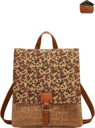 Generic Cork Backpack for Women Bohemian Style Vintage Crossbody Handbag Hobo Satchel Purse for Travel, A-3