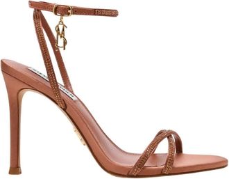 Steve Madden Sandalen - Dames - Sandalen met hakken - Bruin - 40 EU - Leer - Schoenen