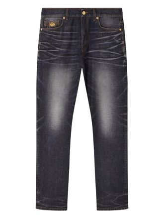 Versace Straight Leg Black Washed Jeans