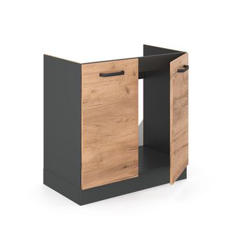 Vicco Mobile Lavello Cucina R-line, Quercia Dorata, 80 Cm Senza Piano Di Lavoro Vicco