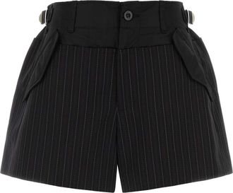sacai Embroidered Polyester Blend Shorts