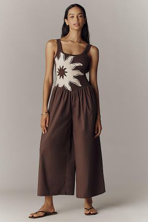 Never Fully Dressed Chocolate Sun Poplin Jumpsuit