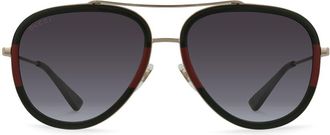 Gucci pilot-frame sunglasses - unisex - Acetate/Metal (Other) - One Size - Green