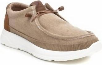 Xti Mens Jack Canvas Loafers In Dark Beige