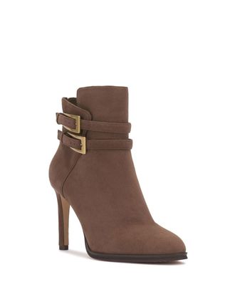 Vince Camuto Womens Vince Camuto Sahra Boots Toasted Taupe Suede Ankle Bootie HAWK2045