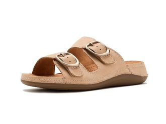 Clarks Cecily Step Womens Sandals Beige Nubuck : 5.5 B - Medium, Suede
