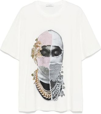 Ih Nom Uh Nit T-shirt met grafische print en ronde hals - Heren - T-shirts - Wit - M - Katoen - Tops
