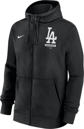Nike Los Angeles Dodgers Lockup Nike Mens MLB Full-Zip Hoodie in Black | 01NC00ALD-LU7