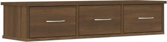 vidaXL Vidaxl - Armario De Pared Madera Contrachapada Roble Marr&oacute;n 88x26x18,5cm