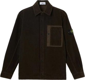 Stone Island Overhemden - Heren - Casual Overhemden - Bruin - XL - Overhemden