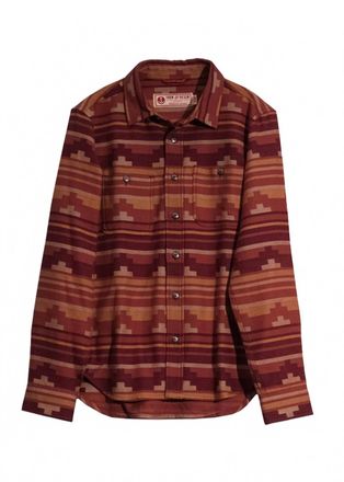 Iron And Resin Mens Salton Shirt In Rust