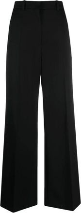 Lanvin Wide Leg Tailored Pant - Dames - Wijde Broeken - Zwart - S - Wol - Broeken
