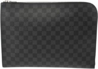 Louis Vuitton Pre-owned Clutches, male, Black, Size: ONE SIZE Pre-owned Damier Graphite Pochette