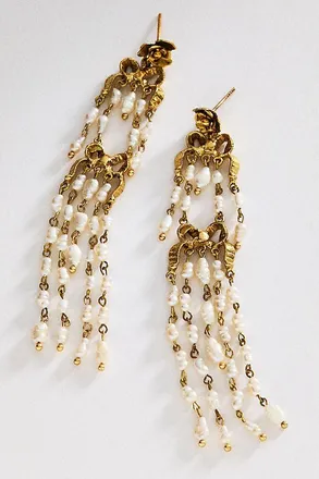 Alemais Pearl Duster Drop Earrings