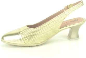 Pitillos Goud Bedrukte Tip Stijlvolle Schoenen - Dames - Pumps - Geel - 40 EU - Schoenen
