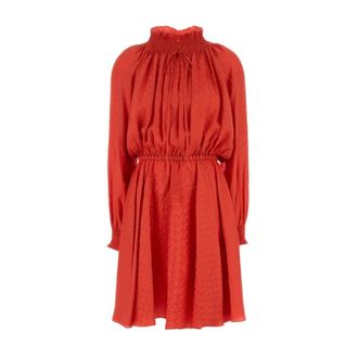 Fendi Red Dress Elevate Style Comfort Occasion - female - Fendi - Midi Dresses - Red - XS - Dresses
