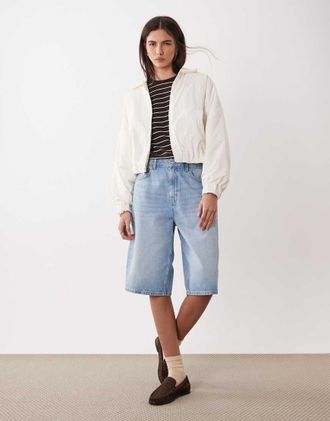 New Balance Giacca bomber bianca-Bianco