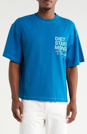 Diet Starts Monday Los Angeles Cotton Graphic T-Shirt in Washed Navy/pink at Nordstrom, Size Xx-Large