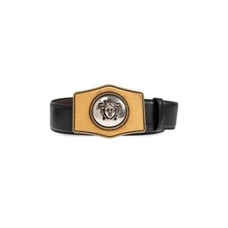 Versace Belts, male, Black, Size: 100 CM Leather Belt 4 cm