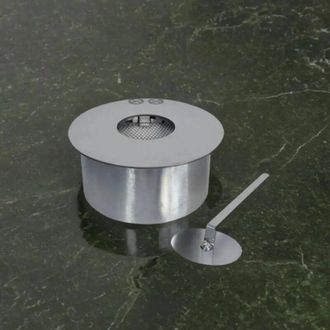 Dmora Bruciatore Dschiavon, Fornello, Elemento Riscaldante, Inceneritore, Made In Italy, 25x25 H10 Cm, Grigio