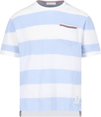 Thom Browne Striped T-Shirt - Blue