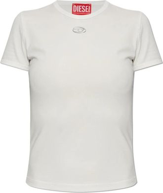 Diesel T-Uncutieslong-Od Top - Dames - T-shirts - Wit - S - Katoen - Tops