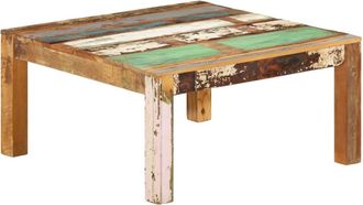 vidaXL Mesa De Centro De Madera Maciza Reciclada 80x80x40 Cm Vidaxl