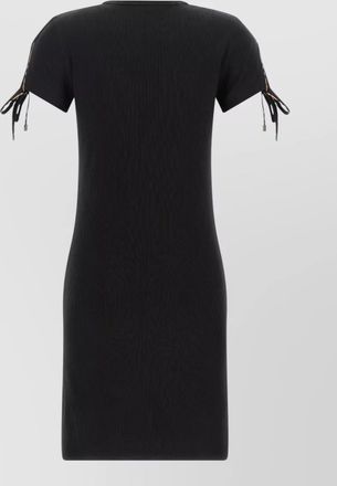 Burberry ribbed knit short-sleeve knee-length dress