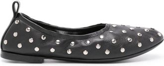 AGL Milly Soft ballerina shoes - women - Calf Leather/Calf Leather/Rubber/Calf Leather - 39.5 - Black