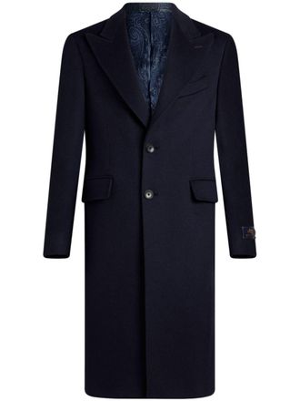 Etro Cappotto monopetto - Blu