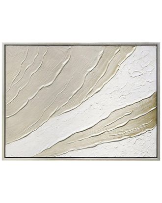 Empire Art Direct Metallic Waves Textured Hand-Painted Framed Canvas Wall Art