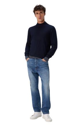 Missoni High-neck Sweater With Tone-on-tone Chevron Pattern in Navy Blue at Nordstrom, Size 50 It