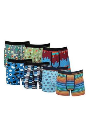 Unsimply Stitched 7-Pack Assorted Stretch Cotton Trunks in Blue Multi at Nordstrom Rack, Size Xx-Large