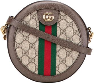 Gucci Pre-owned Cross Body Bags, female, Brown, Size: ONE SIZE Pre-owned Round Shoulder Bag