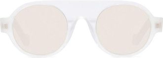 Loewe LW40020I21E Round Full Rim Sunglasses - White