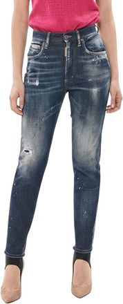 Dsquared2 Blue Skinny High Rise Jeans