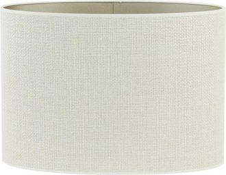 Light & Living Pantalla de lámpara - Saverna - blanco - textil - Light&living