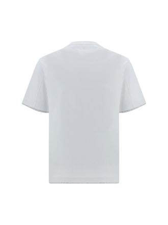 Brunello Cucinelli Mens Cotton T-Shirt Bianco+perla T-Shirts And Polos