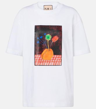 Plan C Printed cotton jersey T-shirt