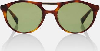 Brunello Cucinelli Sartorial Sunset round sunglasses