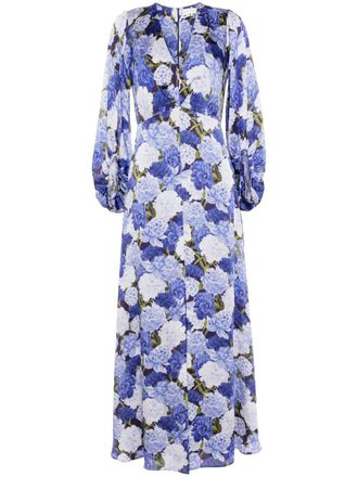 Sachin & Babi Jenny maxi-jurk met bloemenprint - Blauw