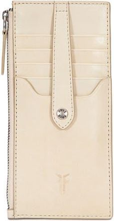 Frye Slim Leather Snap Card Wallet in Oat at Nordstrom Rack