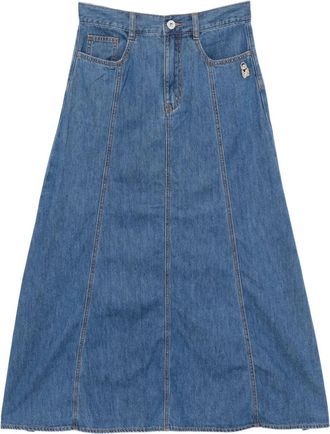 Chocoolate logo-embroidered skirt - Blue